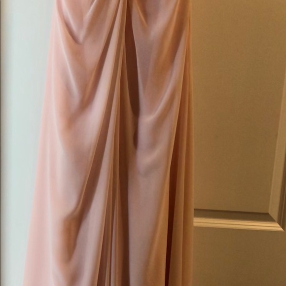 Floor length gown- blush /pink  evening gown. - Picture 6 of 8